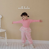 ［milk balm］Check frill pants