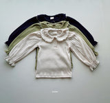 ［azalea］Mellow embroidery collar tops