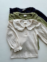 ［azalea］Mellow embroidery collar tops