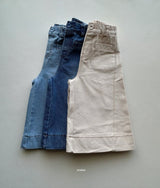 ［azalea］Solid wide denim pants