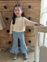 ［azalea］Denim frill flare pants