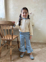 ［azalea］Denim frill flare pants