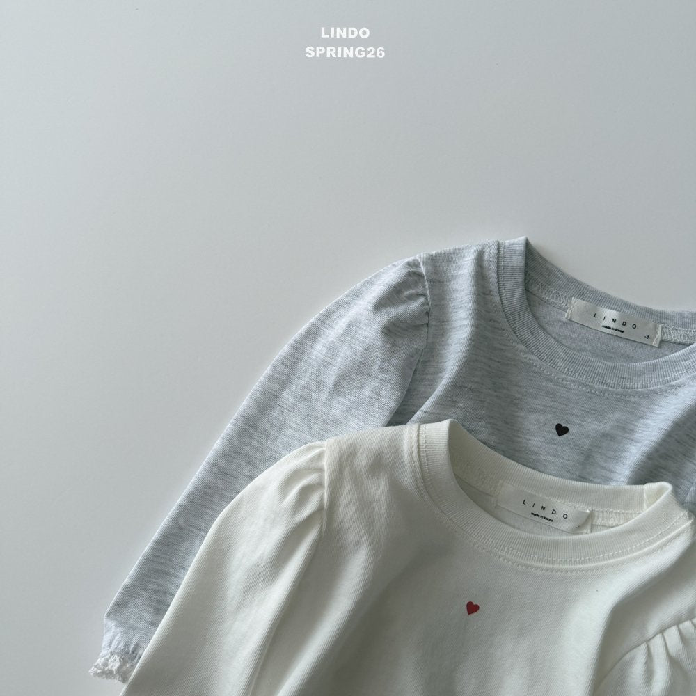 ［LINDO］Heart lace crop tee