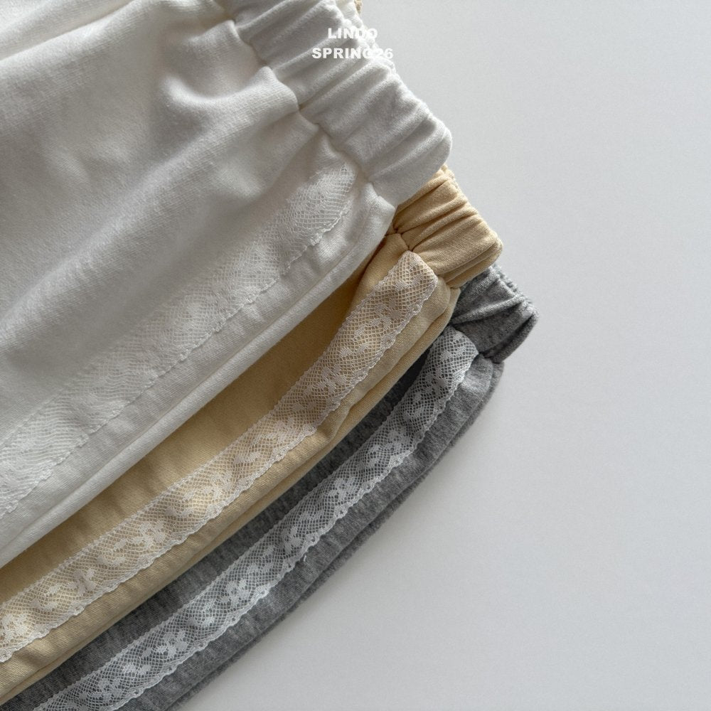 ［LINDO］Lace jogger pants