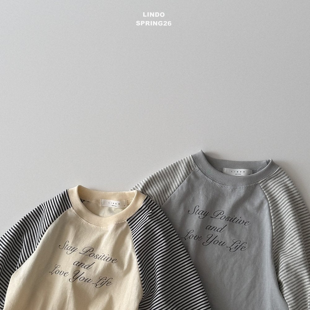 ［LINDO］Contrast lettering raglan tee