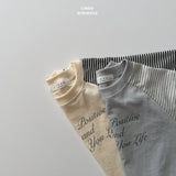 ［LINDO］Contrast lettering raglan tee