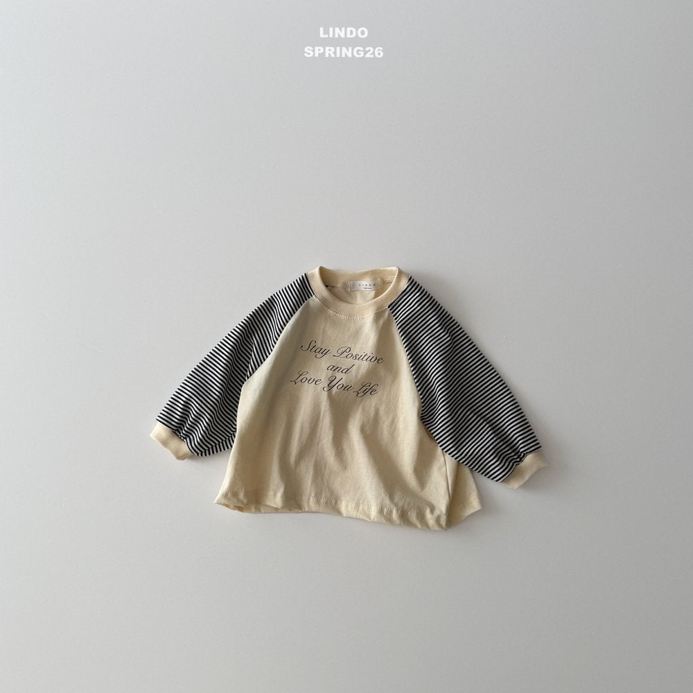 ［LINDO］Contrast lettering raglan tee