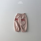 ［LINDO］Check ribbon jogger pants