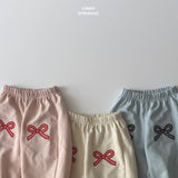 ［LINDO］Check ribbon jogger pants