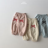 ［LINDO］Check ribbon jogger pants