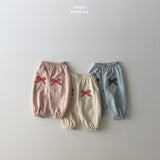 ［LINDO］Check ribbon jogger pants