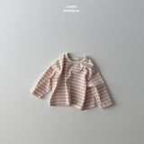 ［LINDO］Stripe lace patch tee