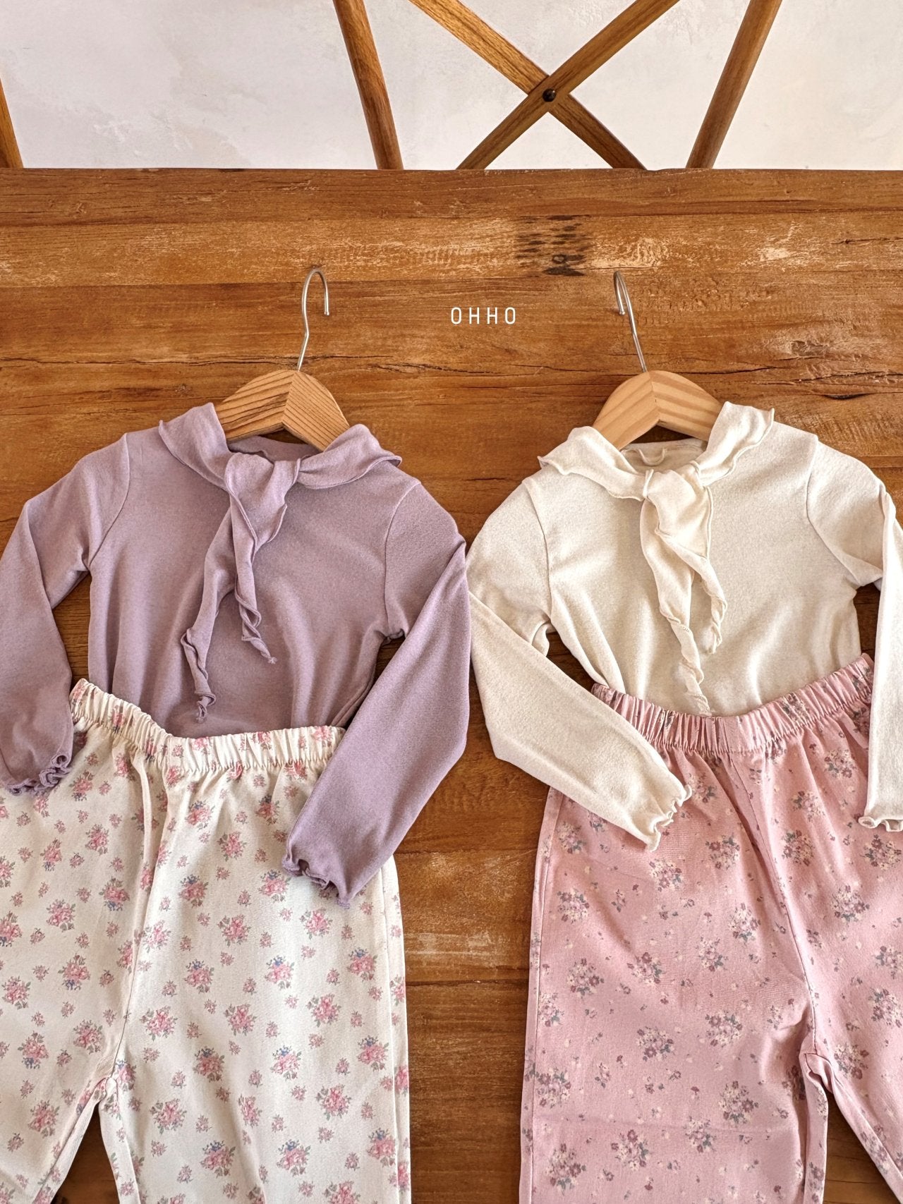 ［ohho］Blossom flower pants