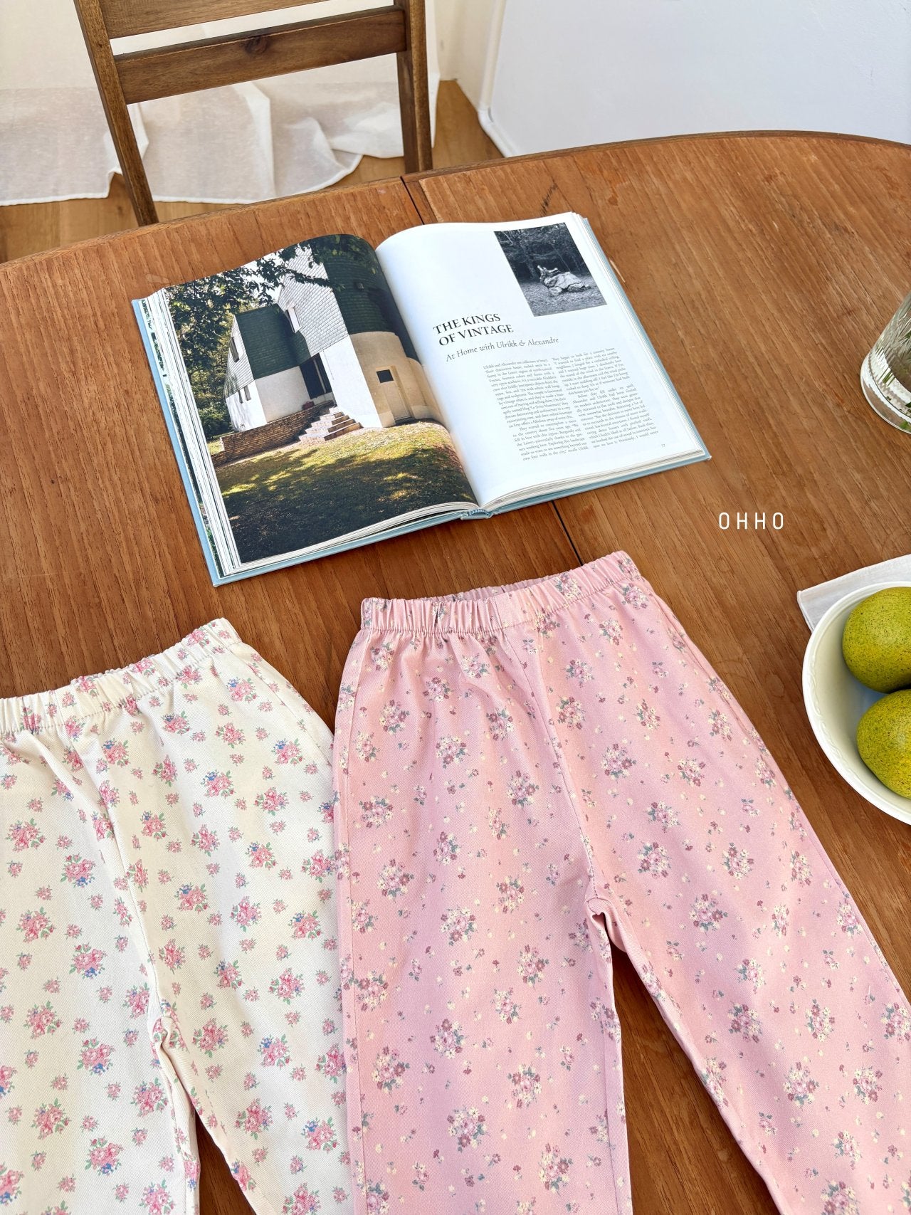［ohho］Blossom flower pants