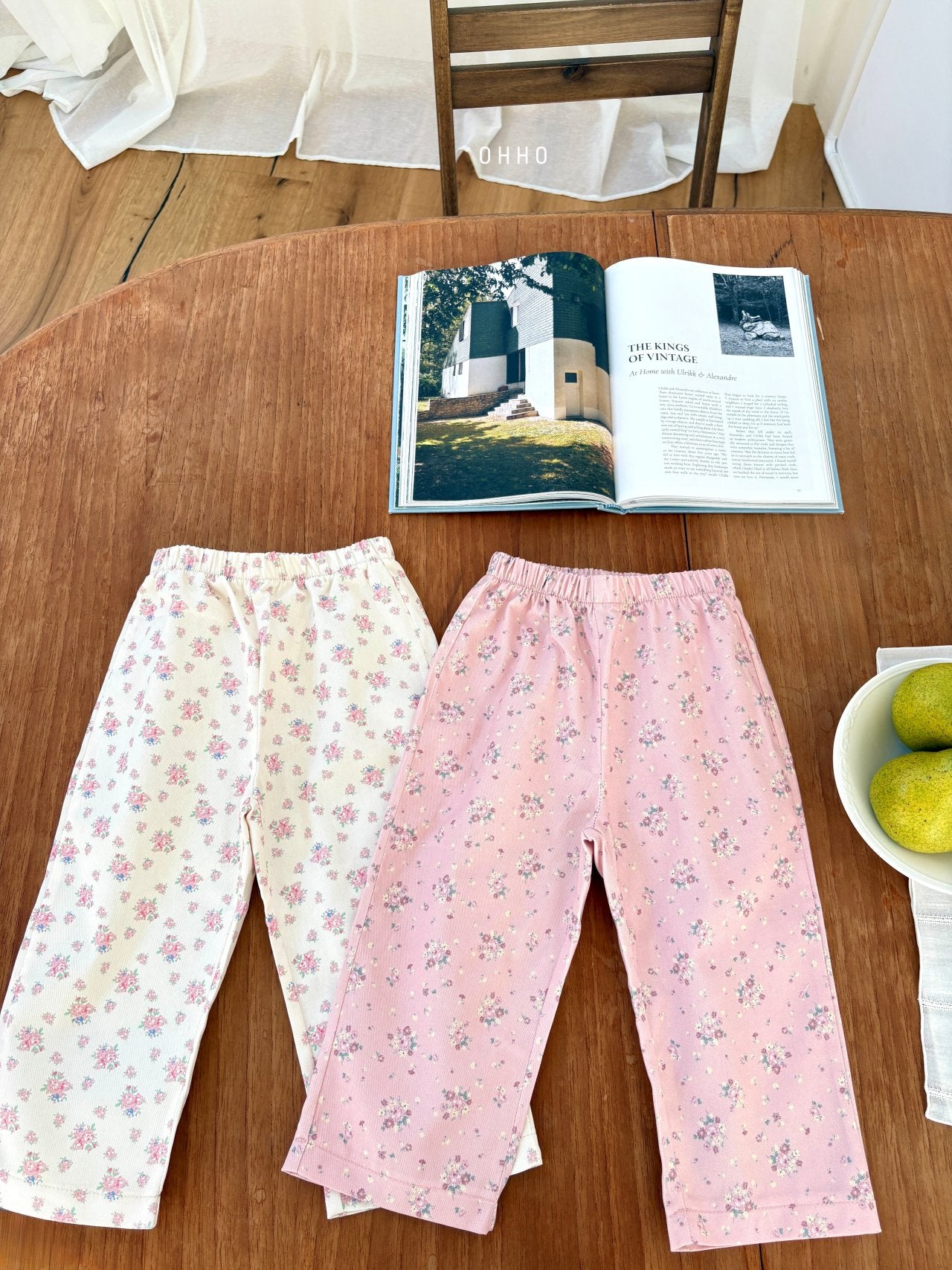 ［ohho］Blossom flower pants