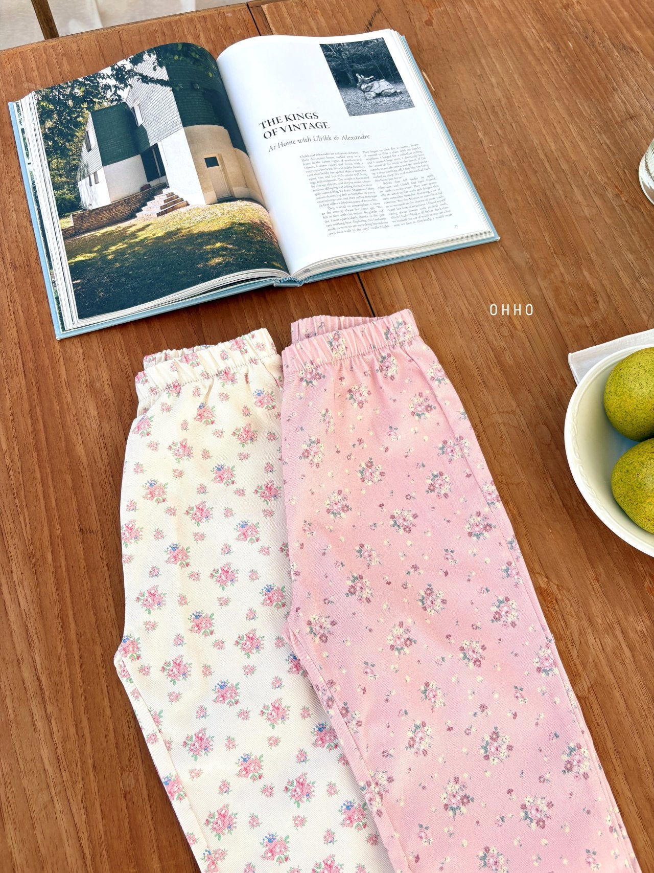 ［ohho］Blossom flower pants