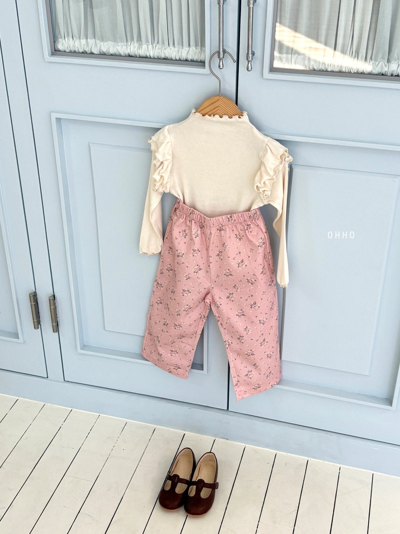 ［ohho］Blossom flower pants