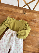 ［ohho］Soft corduroy wing blouse