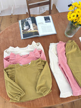 ［ohho］Soft corduroy wing blouse