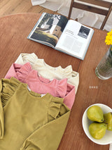 ［ohho］Soft corduroy wing blouse