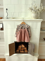 ［ohho］Check frill collar blouse