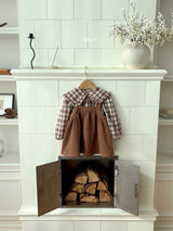 ［ohho］Check frill collar blouse