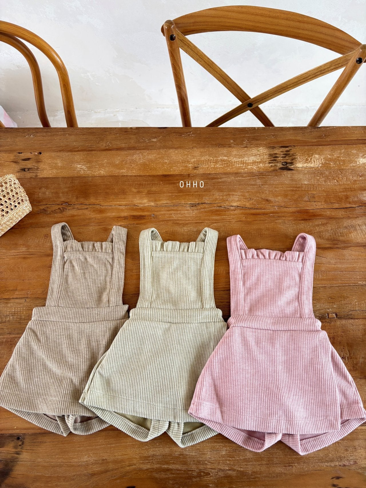 ［ohho］Vanilla salopette pants