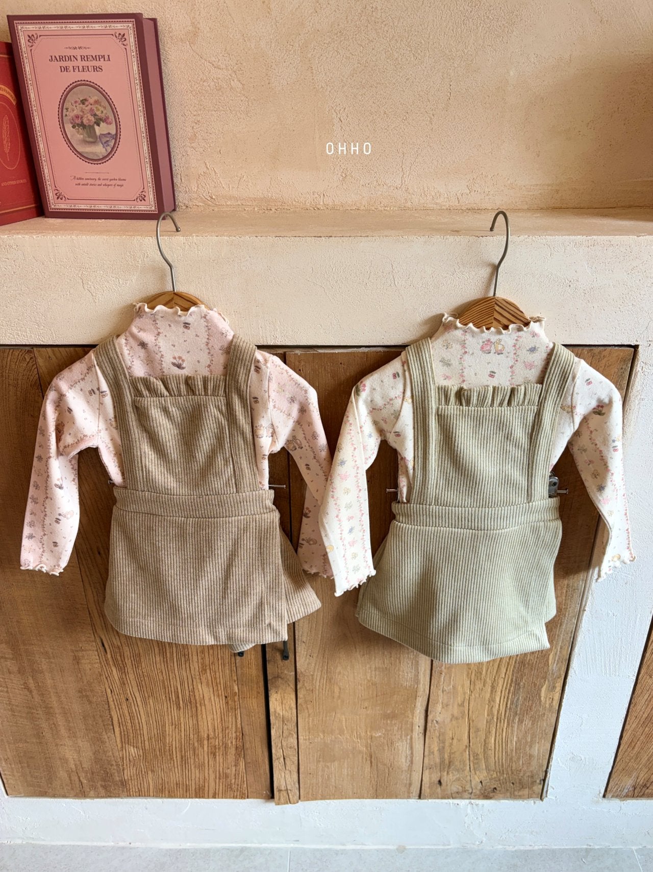 ［ohho］Vanilla salopette pants