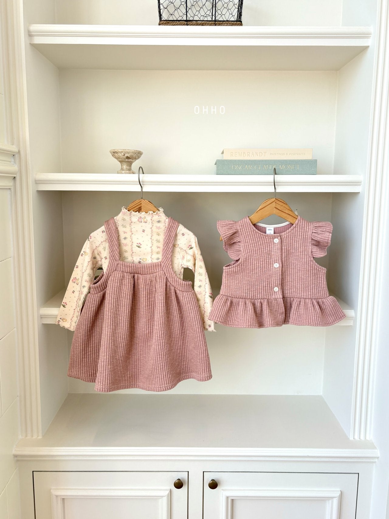 ［ohho］Sweet mellow neck tops