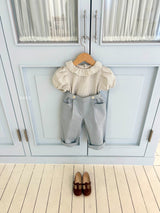 ［ohho］Milk bijou tuck pants