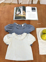 ［ohho］Roel stripe blouse