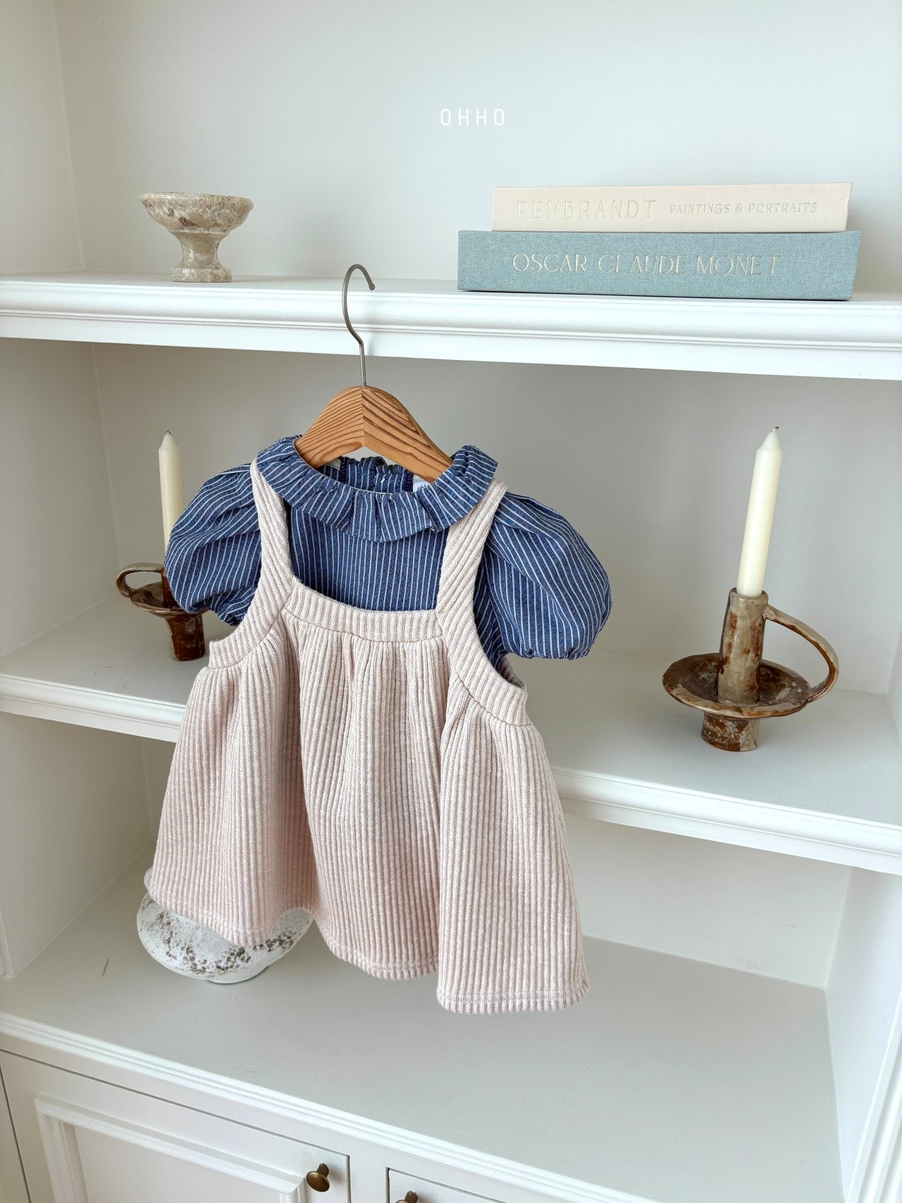 ［ohho］Roel stripe blouse