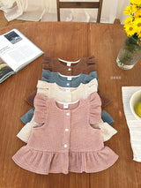 ［ohho］From knit frill vest