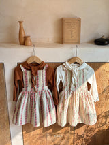 ［ohho］Roze embroidery one-piece