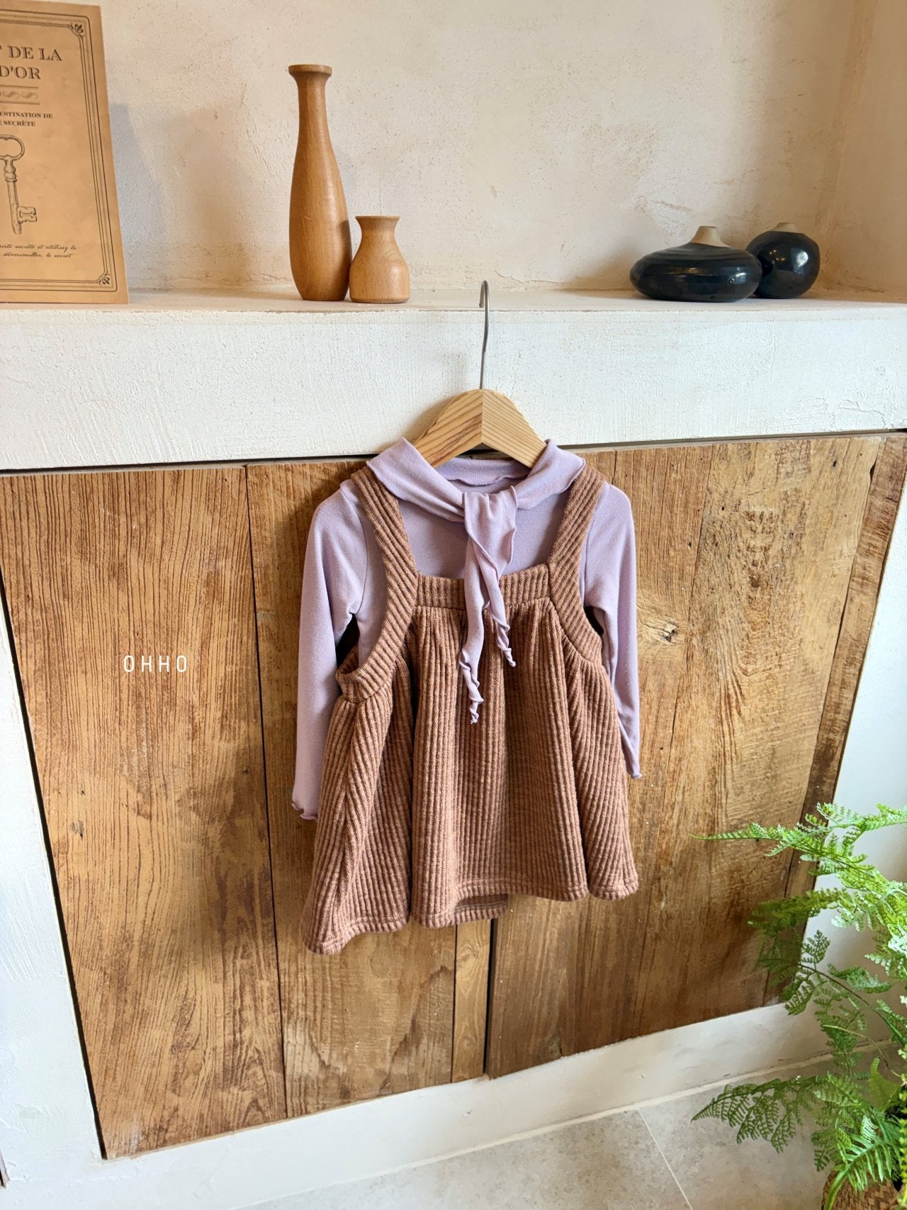 ［ohho］Caramel ribbon tops