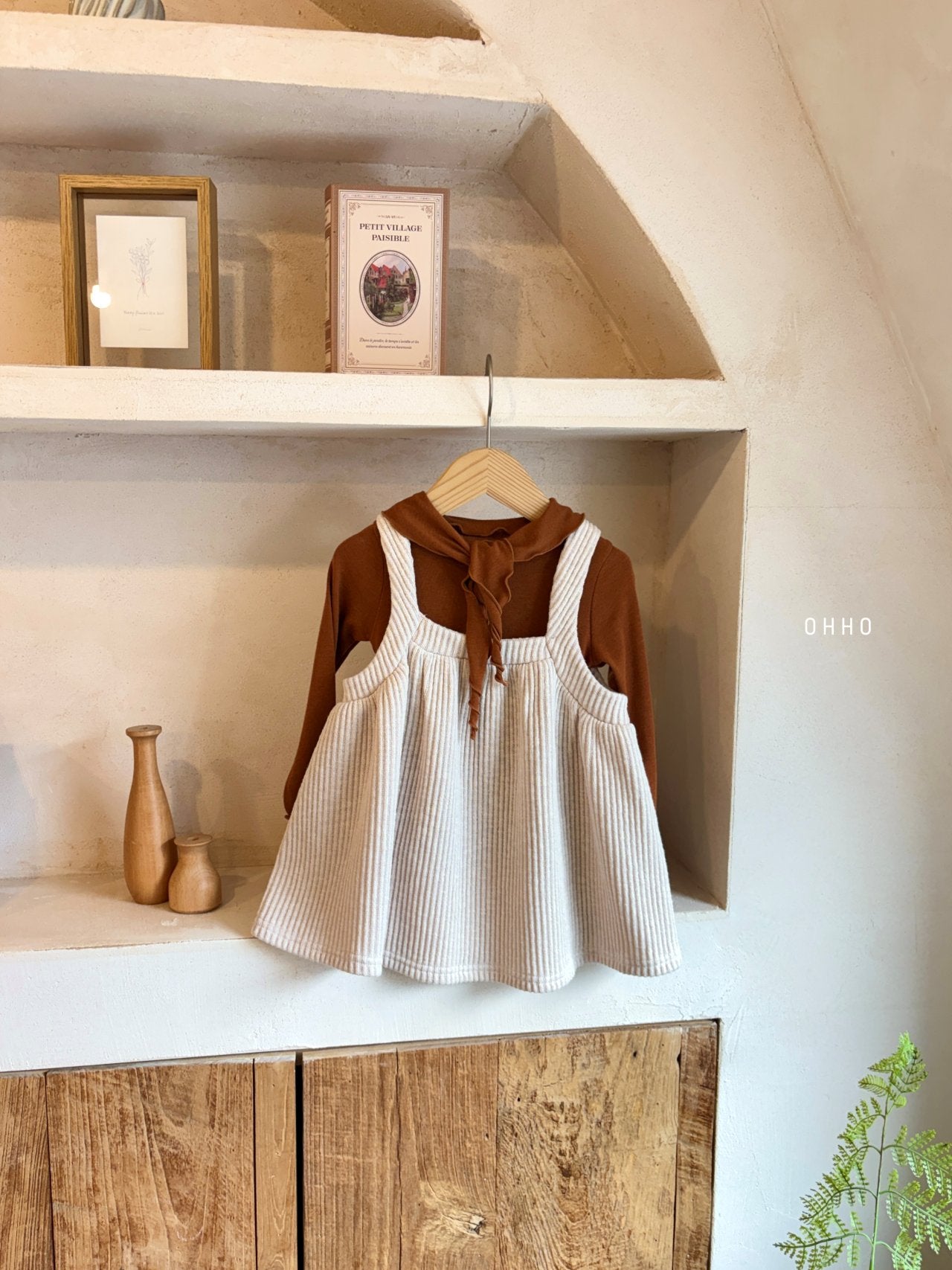 ［ohho］Caramel ribbon tops