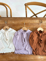 ［ohho］Caramel ribbon tops
