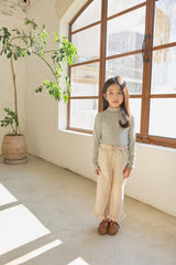 ［mon Atelier］Stripe frill pants