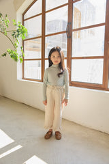 ［mon Atelier］Stripe frill pants