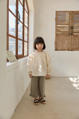 ［mon Atelier］Stripe frill pants