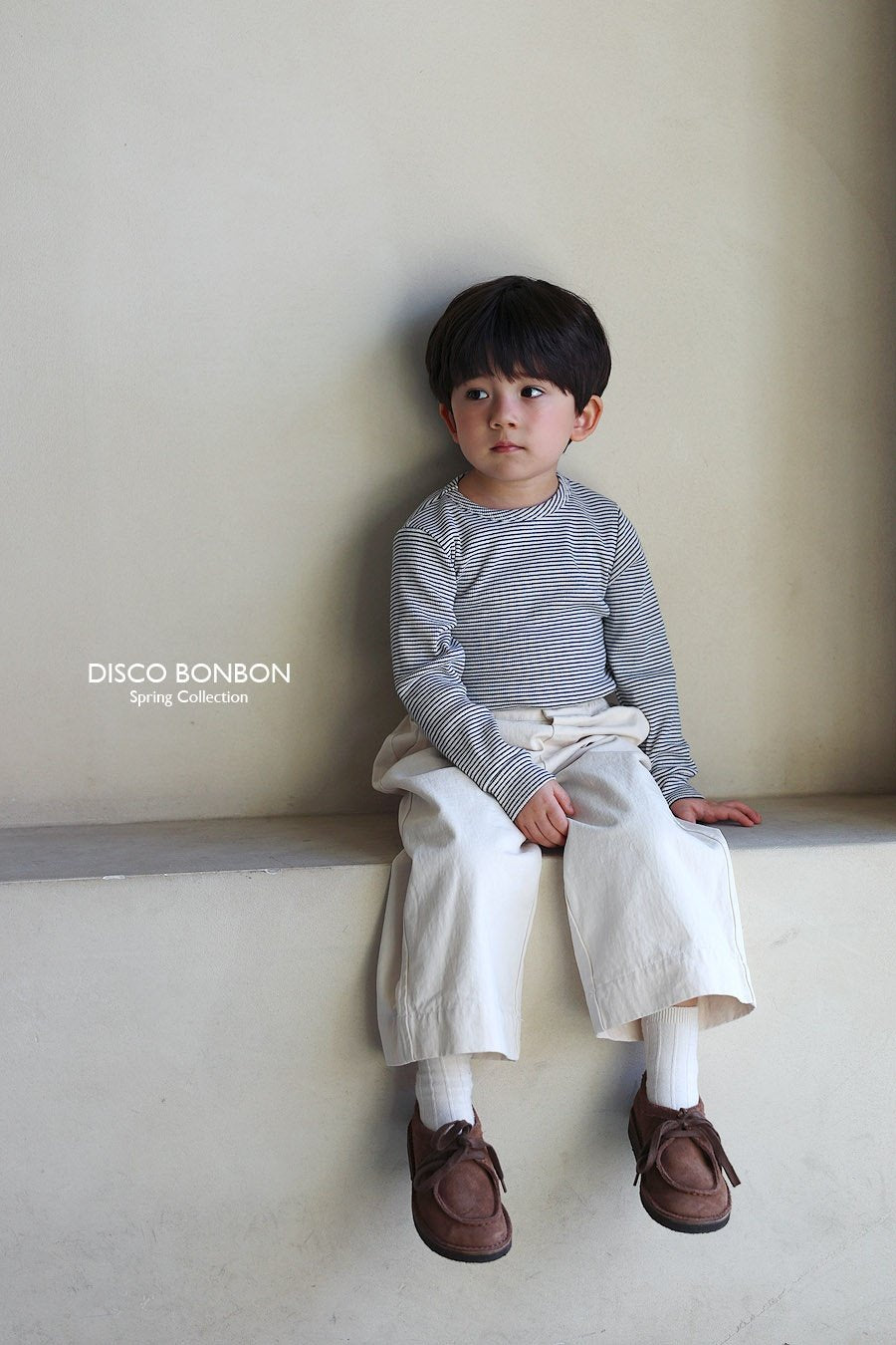 ［DISCO BONBON］Crayon stripe tee