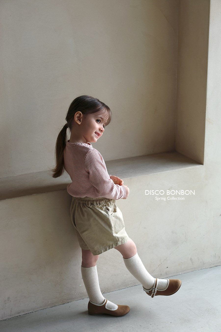 ［DISCO BONBON］Crayon stripe tee