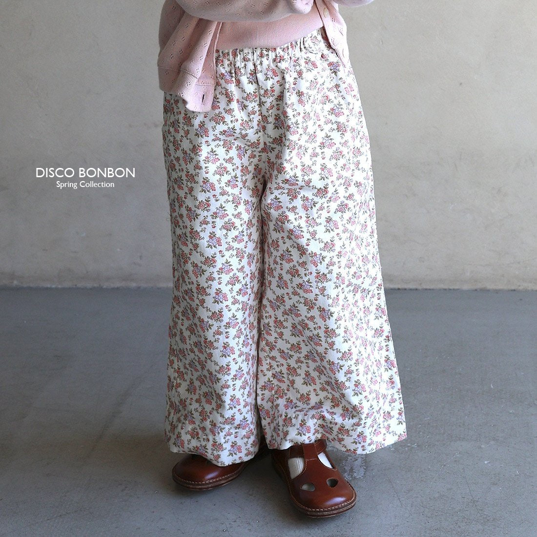 ［DISCO BONBON］flower wide pants