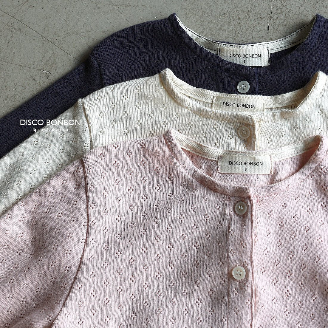 ［DISCO BONBON］Eyelet cardigan