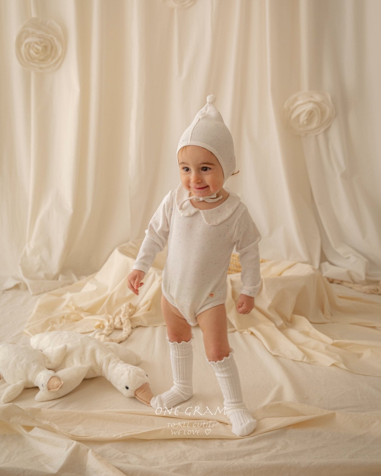 ［1GRAM］Haru rompers (collar)