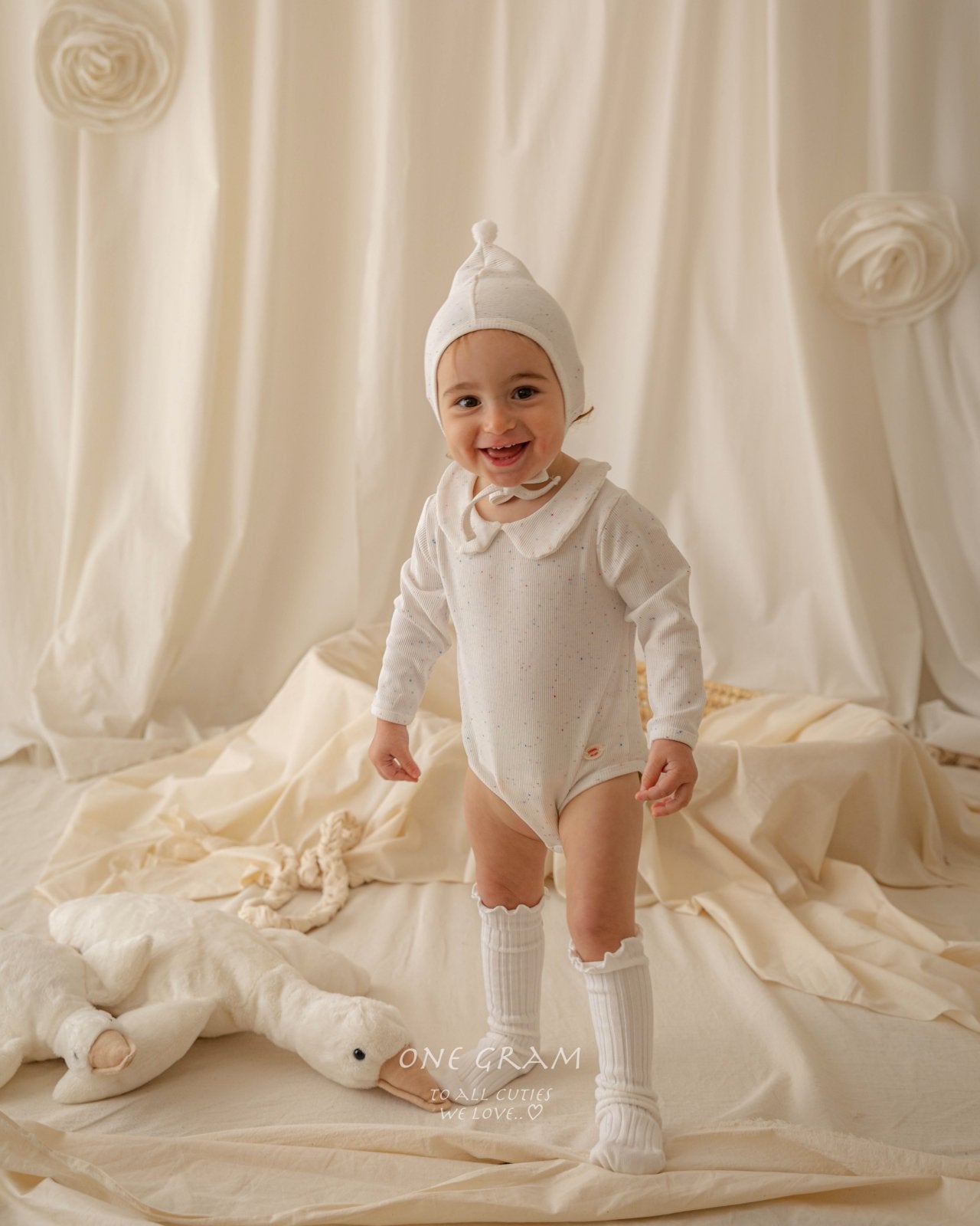 ［1GRAM］Haru rompers (collar)