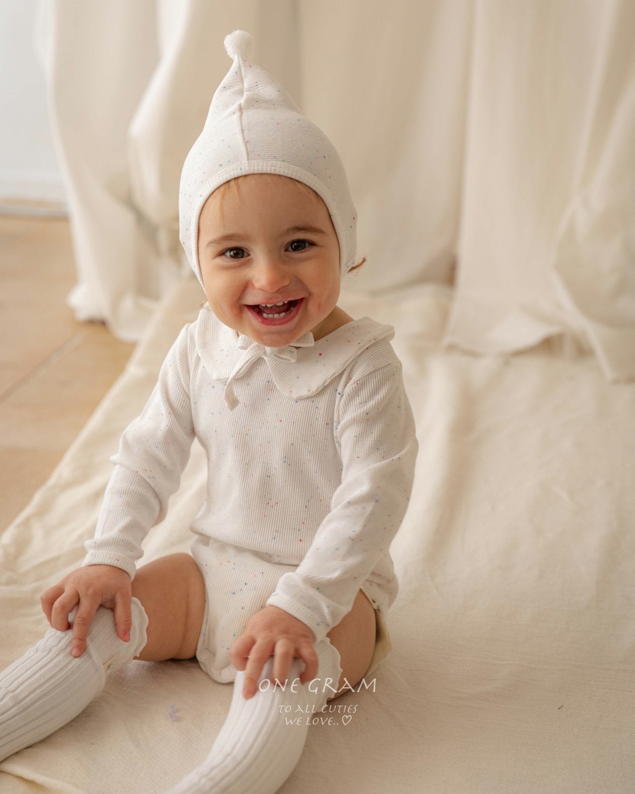 ［1GRAM］Haru rompers (collar)