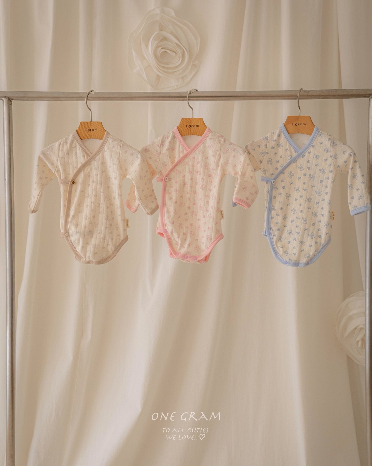 ［1GRAM］Bear newborn rompers