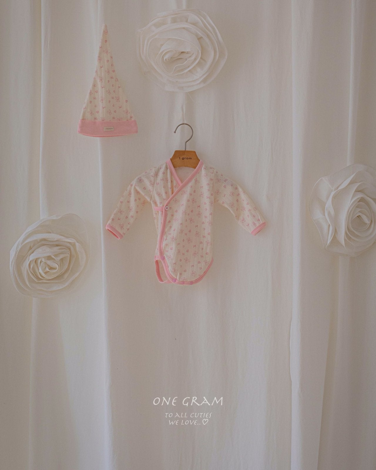 ［1GRAM］Bear newborn rompers