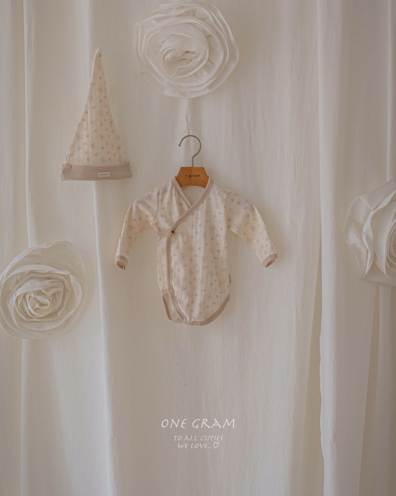 ［1GRAM］Bear newborn rompers